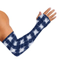 Shibori Grid Pattern Print Sun Protection Arm Sleeves