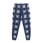 Shibori Grid Pattern Print Sweatpants