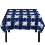 Shibori Grid Pattern Print Tablecloth