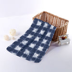 Shibori Grid Pattern Print Towel