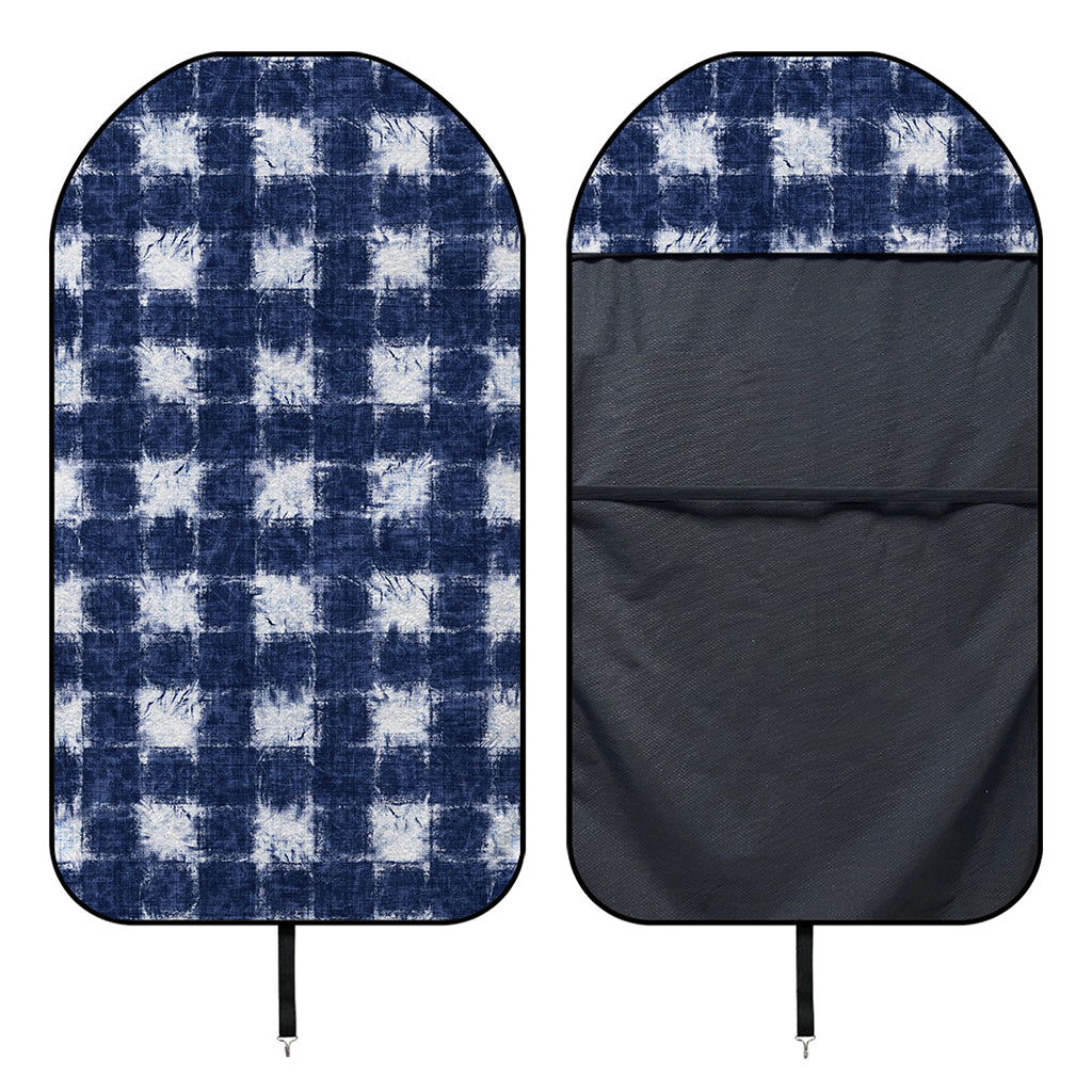 Shibori Grid Pattern Print Waterproof Car Seat Cover