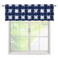 Shibori Grid Pattern Print Window Valance