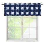 Shibori Grid Pattern Print Window Valance