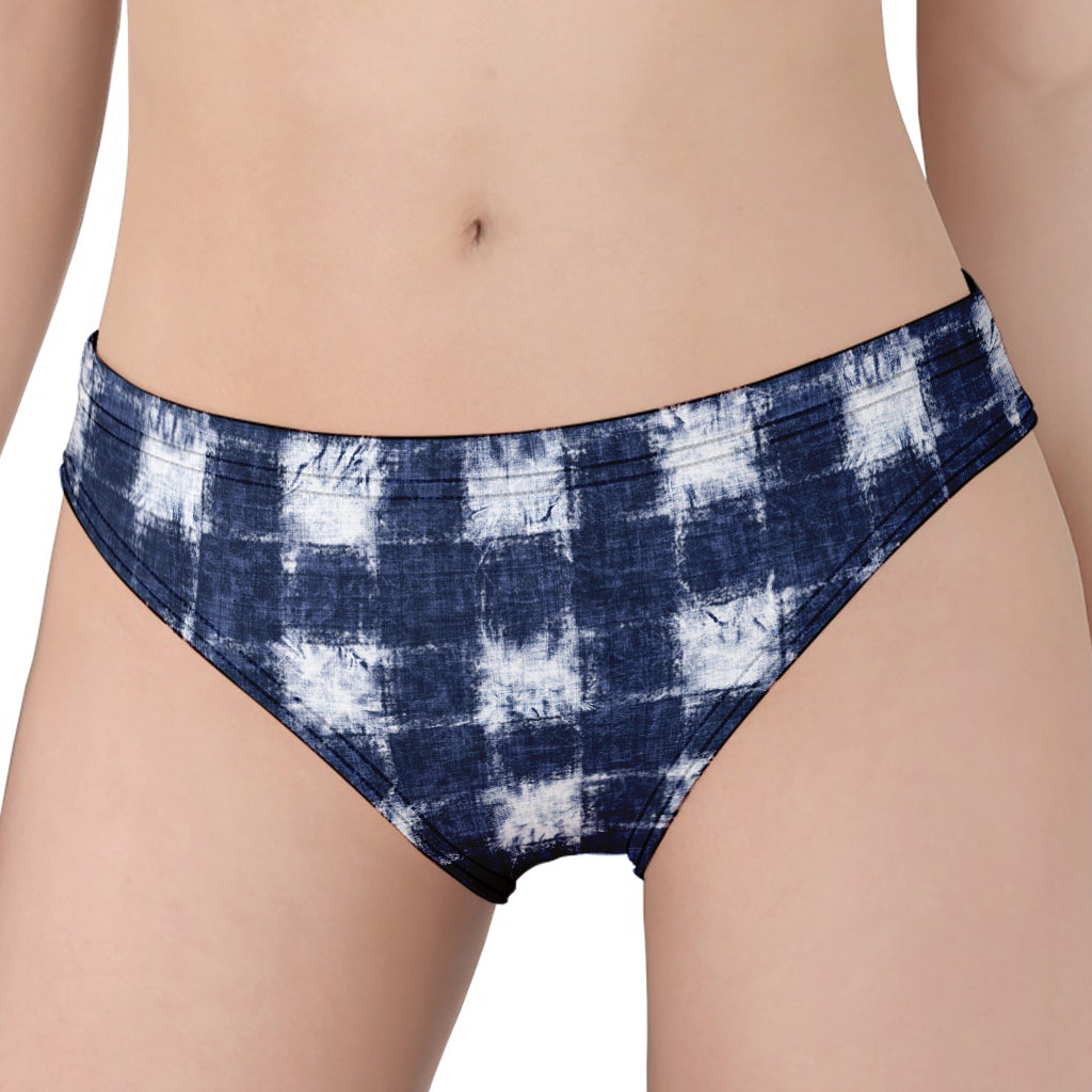 Shibori Grid Pattern Print Women's Panties