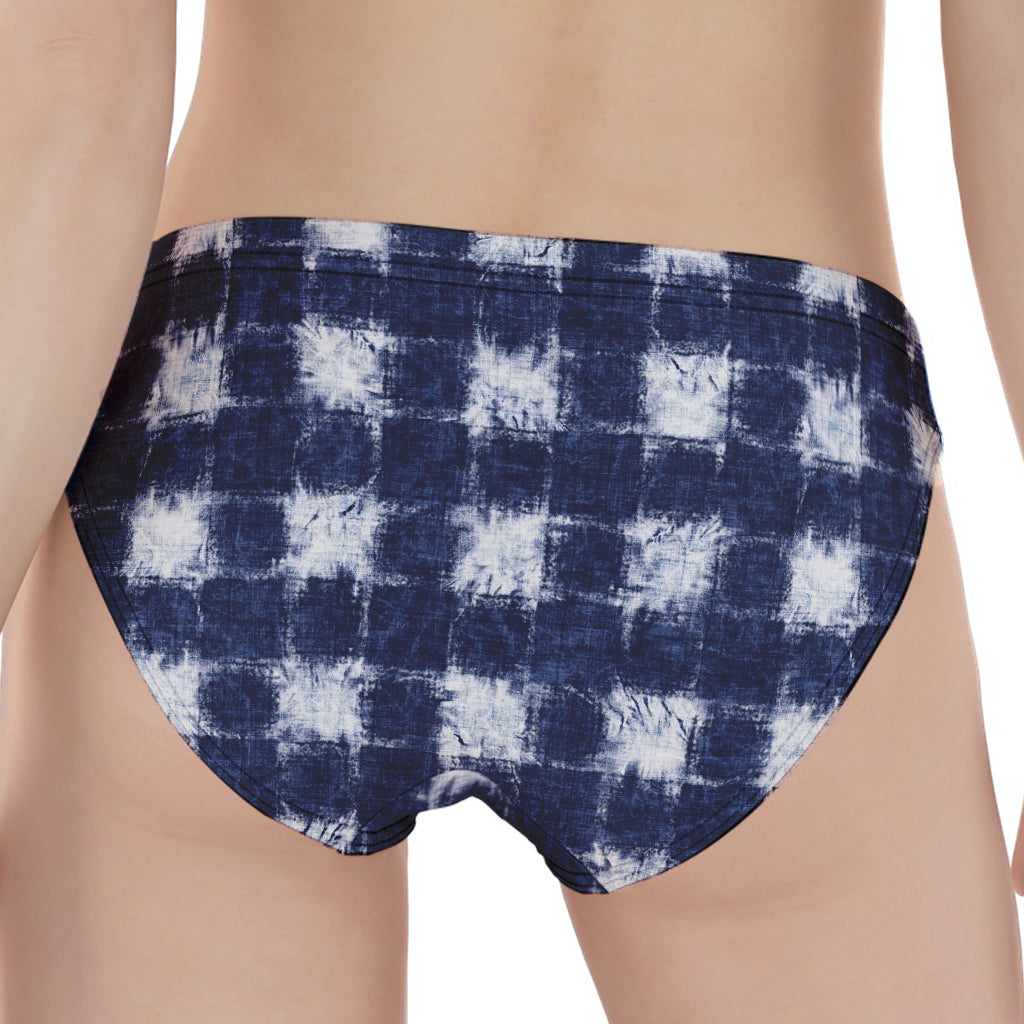 Shibori Grid Pattern Print Women's Panties