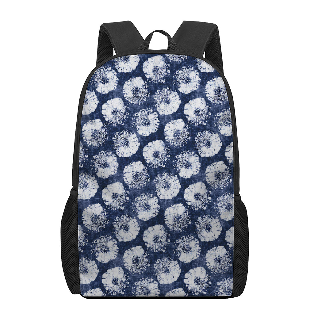 Shibori Motif Pattern Print 17 Inch Backpack