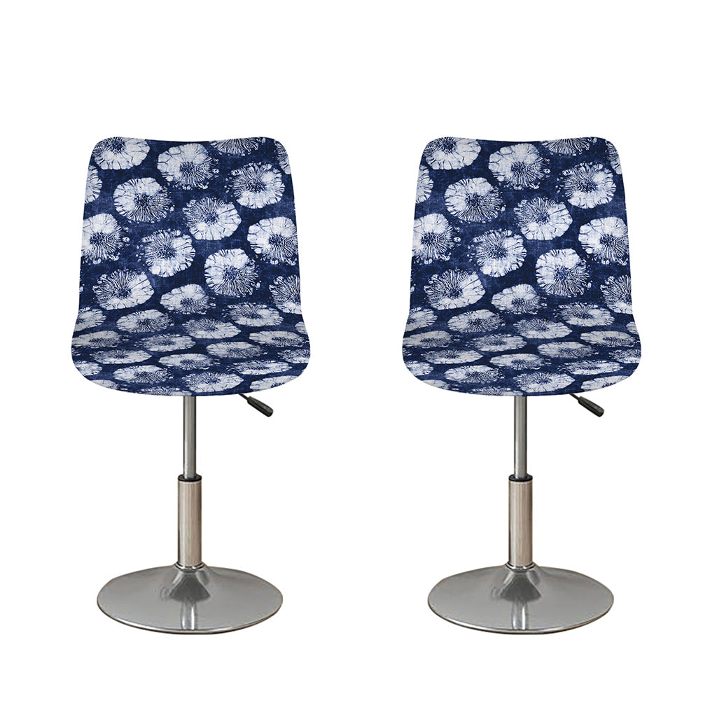 Shibori Motif Pattern Print Bar Stool Covers