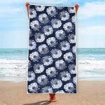 Shibori Motif Pattern Print Beach Towel