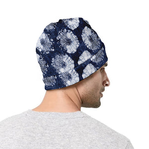 Shibori Motif Pattern Print Beanie