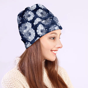 Shibori Motif Pattern Print Beanie