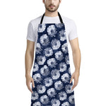 Shibori Motif Pattern Print Bib Apron With Pocket