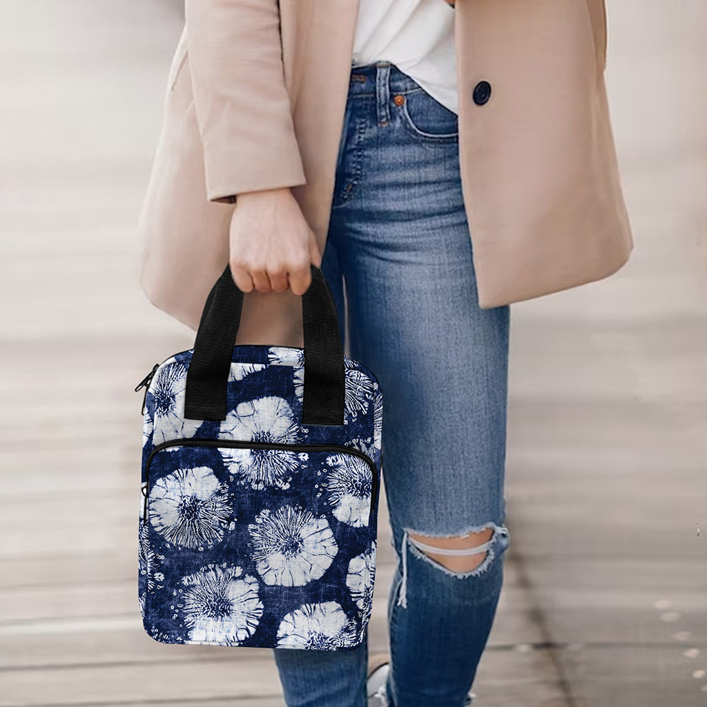 Shibori Motif Pattern Print Bible Tote Bag