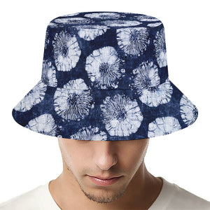 Shibori Motif Pattern Print Bucket Hat