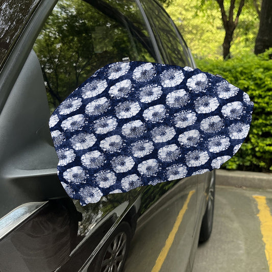 Shibori Motif Pattern Print Car Side Mirror Covers