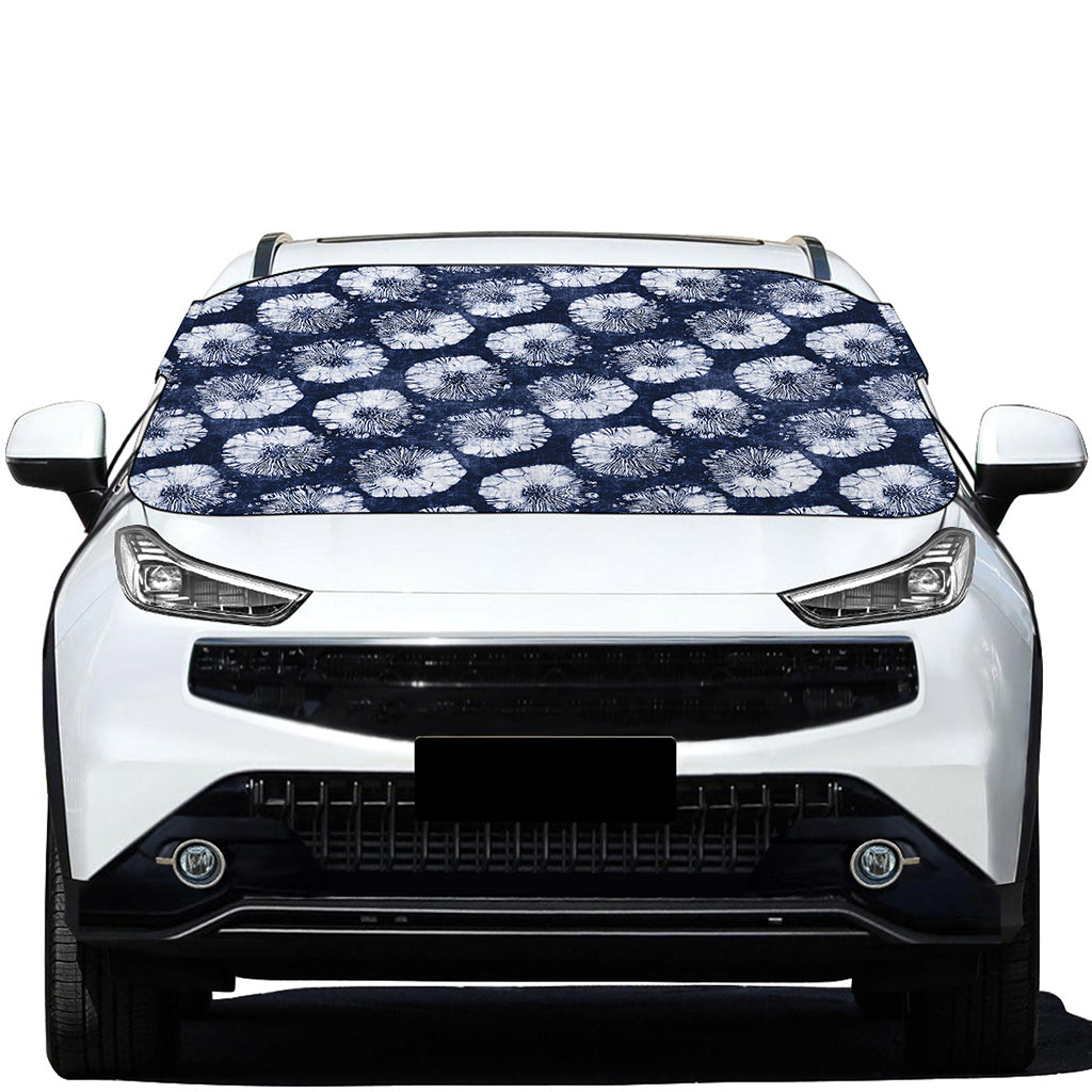 Shibori Motif Pattern Print Car Windshield Snow Cover