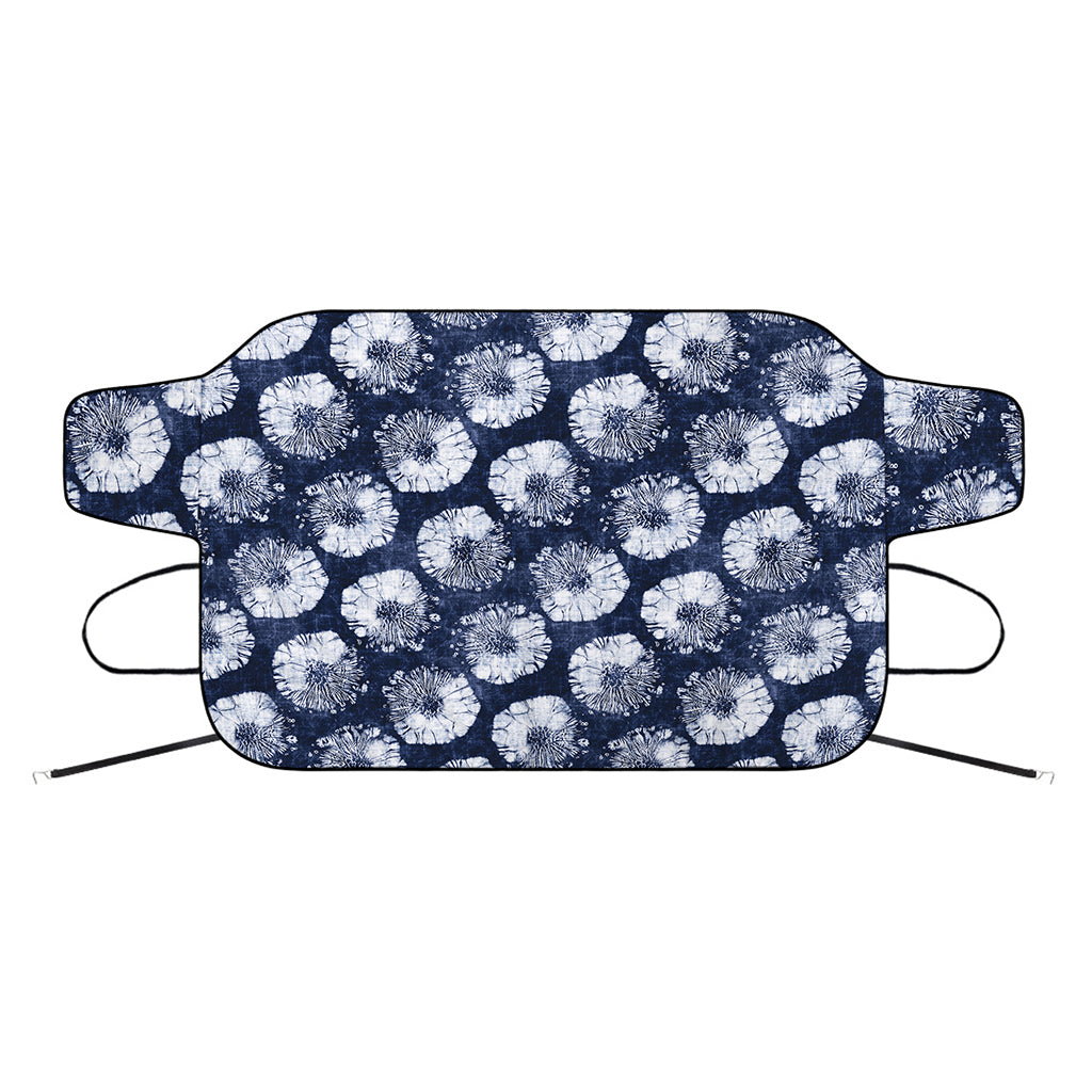 Shibori Motif Pattern Print Car Windshield Snow Cover