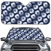 Shibori Motif Pattern Print Car Windshield Sun Shade