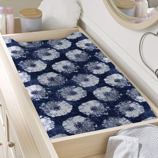 Shibori Motif Pattern Print Changing Pad Cover
