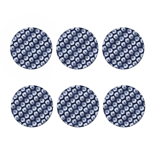 Shibori Motif Pattern Print Coaster Set