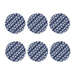 Shibori Motif Pattern Print Coaster Set