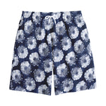 Shibori Motif Pattern Print Cotton Shorts