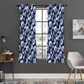 Shibori Motif Pattern Print Grommet Curtain Panels