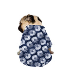Shibori Motif Pattern Print Dog Zip Up Jacket