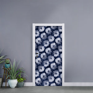 Shibori Motif Pattern Print Door Sticker