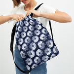Shibori Motif Pattern Print Drawstring Backpack