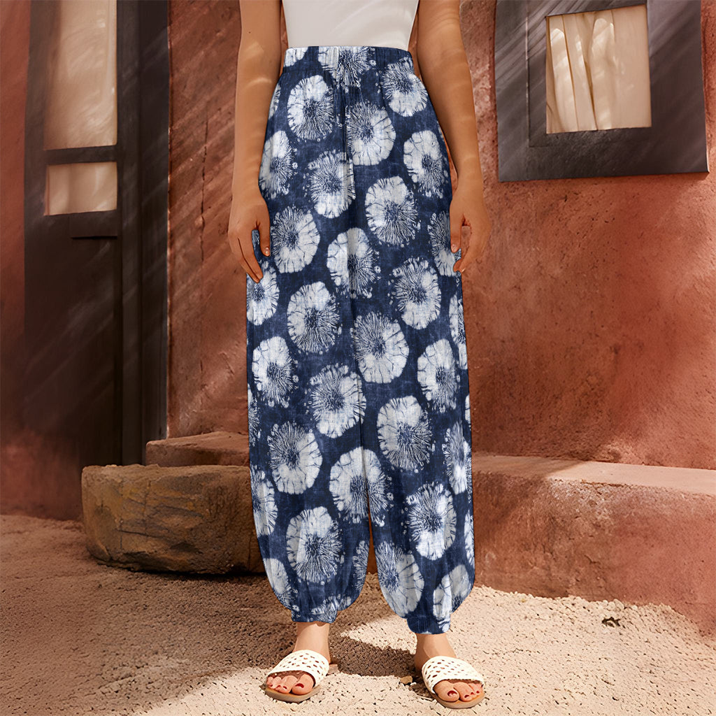 Shibori Motif Pattern Print Harem Pants
