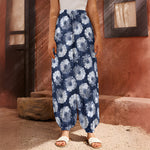 Shibori Motif Pattern Print Harem Pants