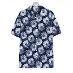 Shibori Motif Pattern Print Hawaiian Shirt