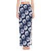 Shibori Motif Pattern Print High Slit Maxi Skirt