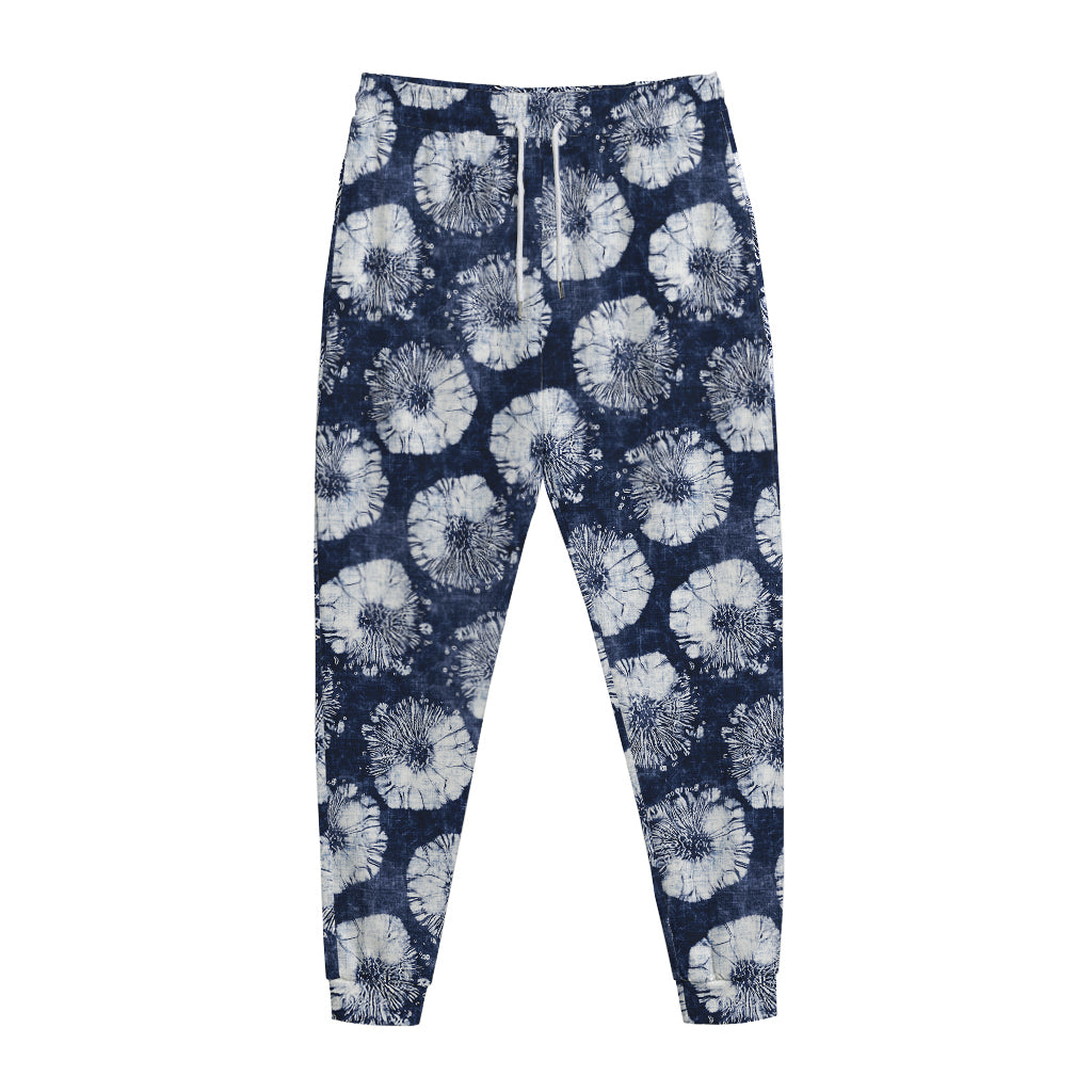 Shibori Motif Pattern Print Jogger Pants