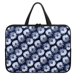 Shibori Motif Pattern Print Laptop Sleeve With Handle