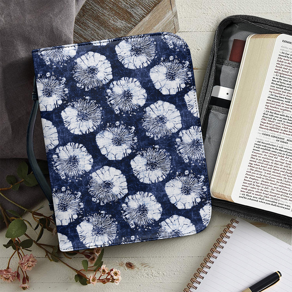 Shibori Motif Pattern Print Leather Bible Cover
