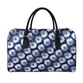 Shibori Motif Pattern Print Leather Duffel Bag