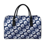 Shibori Motif Pattern Print Leather Duffle Bag