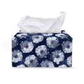 Shibori Motif Pattern Print Leather Tissue Box Cover