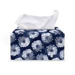 Shibori Motif Pattern Print Leather Tissue Box Cover
