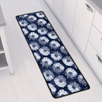 Shibori Motif Pattern Print Long Kitchen Mat