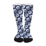Shibori Motif Pattern Print Long Socks