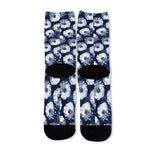 Shibori Motif Pattern Print Long Socks