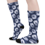 Shibori Motif Pattern Print Long Socks