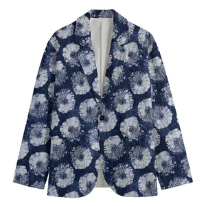 Shibori Motif Pattern Print Men's Blazer