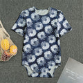 Shibori Motif Pattern Print Men's Bodysuit