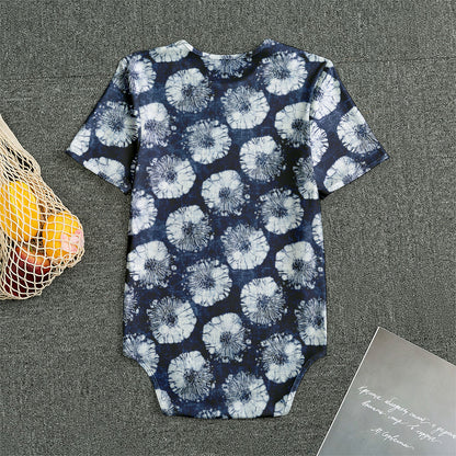 Shibori Motif Pattern Print Men's Bodysuit