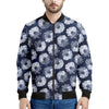 Shibori Motif Pattern Print Men's Bomber Jacket