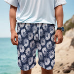 Shibori Motif Pattern Print Men's Cargo Shorts
