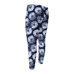 Shibori Motif Pattern Print Men's Compression Pants